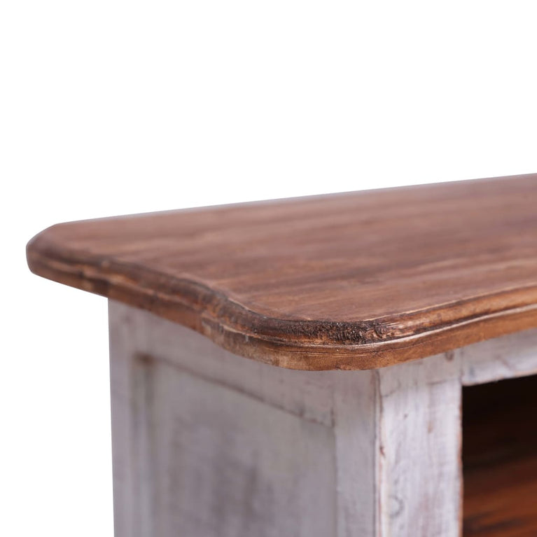 Tv-meubel 120x30x40 cm massief gerecycled hout wit MeubelReus