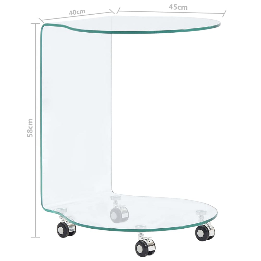 Salontafel 45x40x58 cm gehard glas MeubelReus