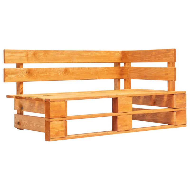 Tuinhoekbank pallet hout honingbruin MeubelReus