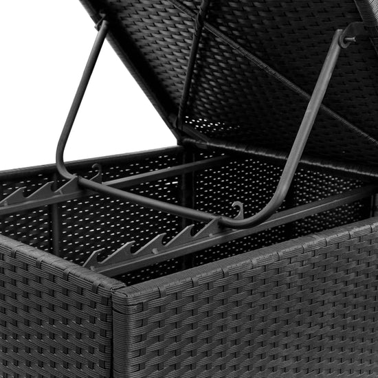 Ligbedden met kussens 2 st poly rattan zwart MeubelReus