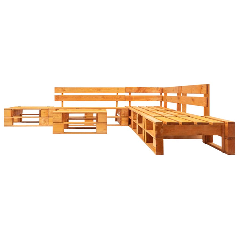 6-delige Loungeset pallet hout honingbruin MeubelReus