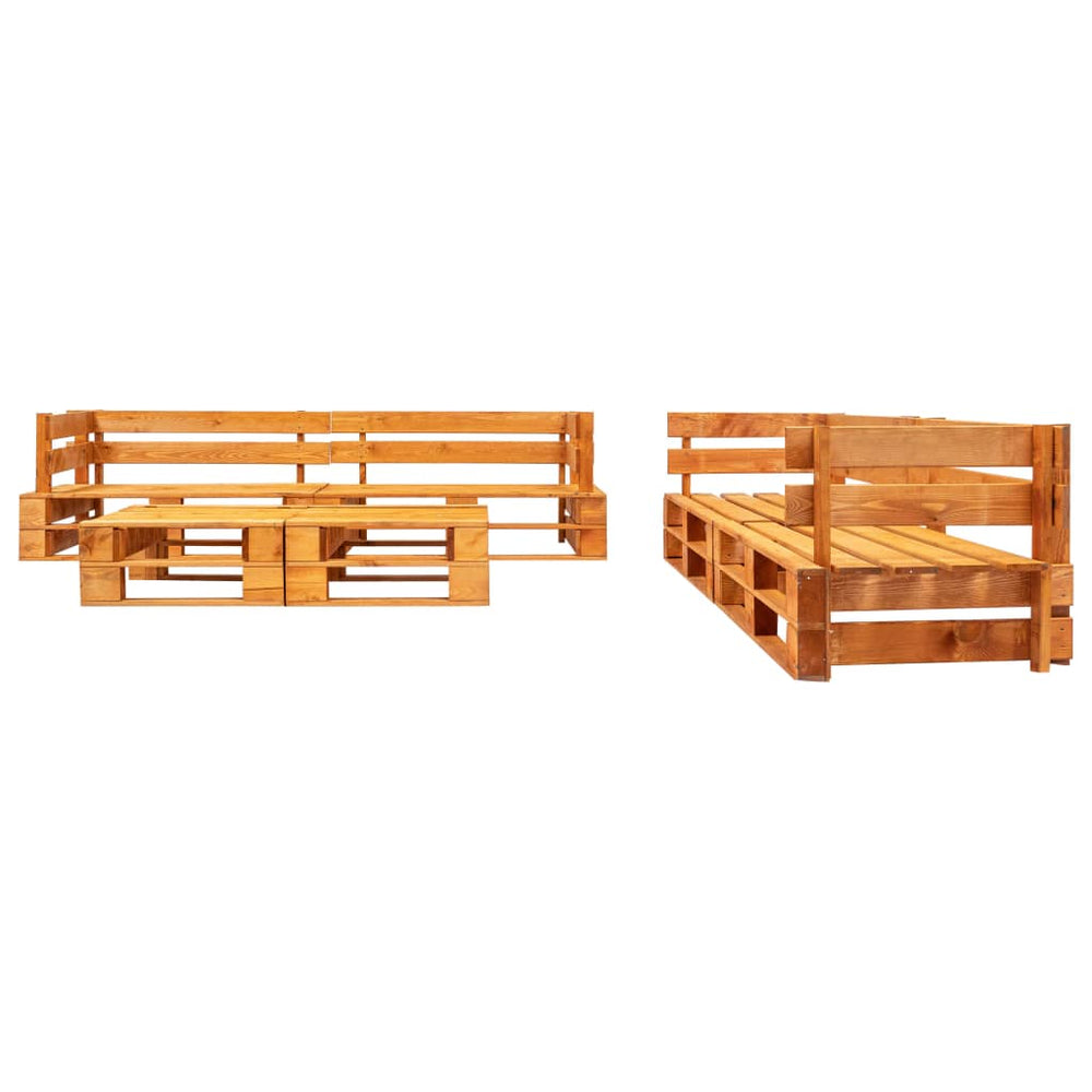 6-delige Loungeset pallet hout honingbruin MeubelReus