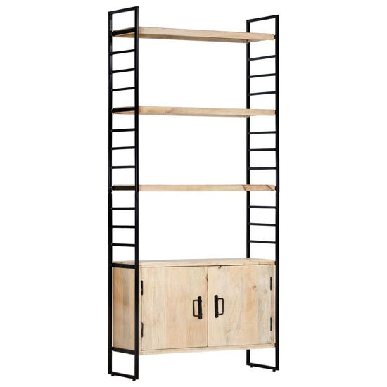 Boekenkast met 4 schappen 80x30x180 cm massief mangohout MeubelReus