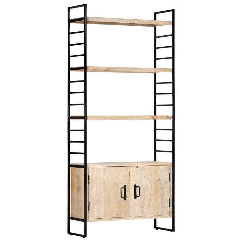 Boekenkast met 4 schappen 80x30x180 cm massief mangohout MeubelReus