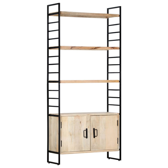 Boekenkast met 4 schappen 80x30x180 cm massief mangohout MeubelReus