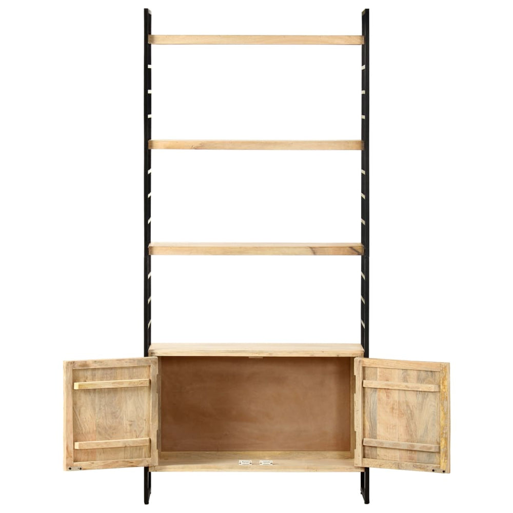 Boekenkast met 4 schappen 80x30x180 cm massief mangohout MeubelReus