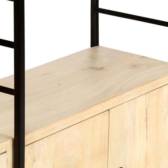 Boekenkast met 4 schappen 80x30x180 cm massief mangohout MeubelReus
