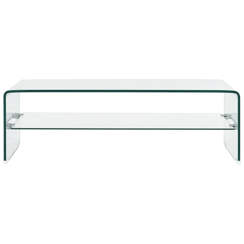 Salontafel 98x45x31 cm gehard glas transparant MeubelReus