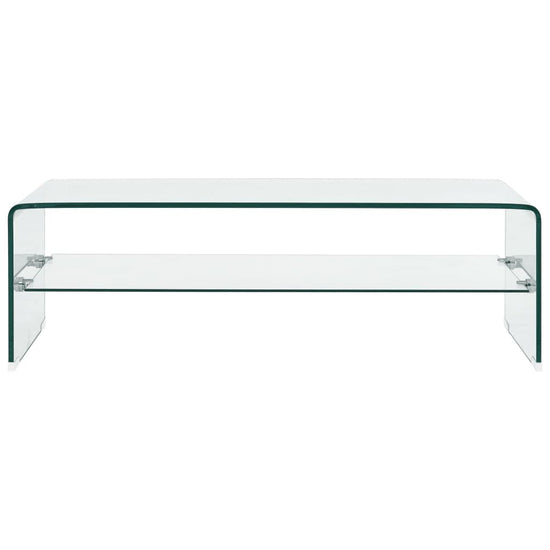 Salontafel 98x45x31 cm gehard glas transparant MeubelReus