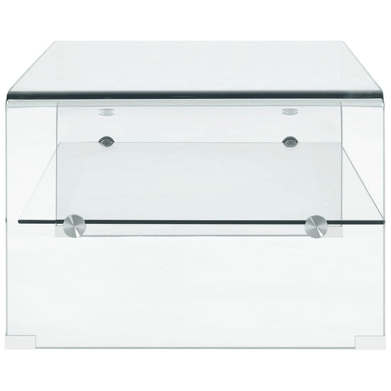 Salontafel 98x45x31 cm gehard glas transparant MeubelReus