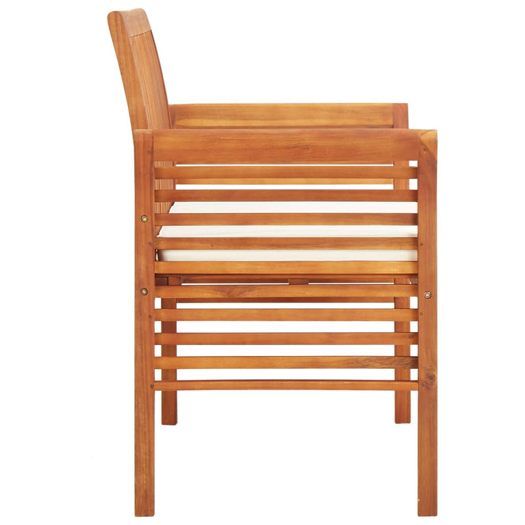 Tuinbank 2-zits met kussen 120 cm massief acaciahout MeubelReus