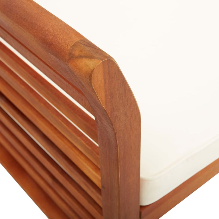 Tuinbank 2-zits met kussen 120 cm massief acaciahout MeubelReus