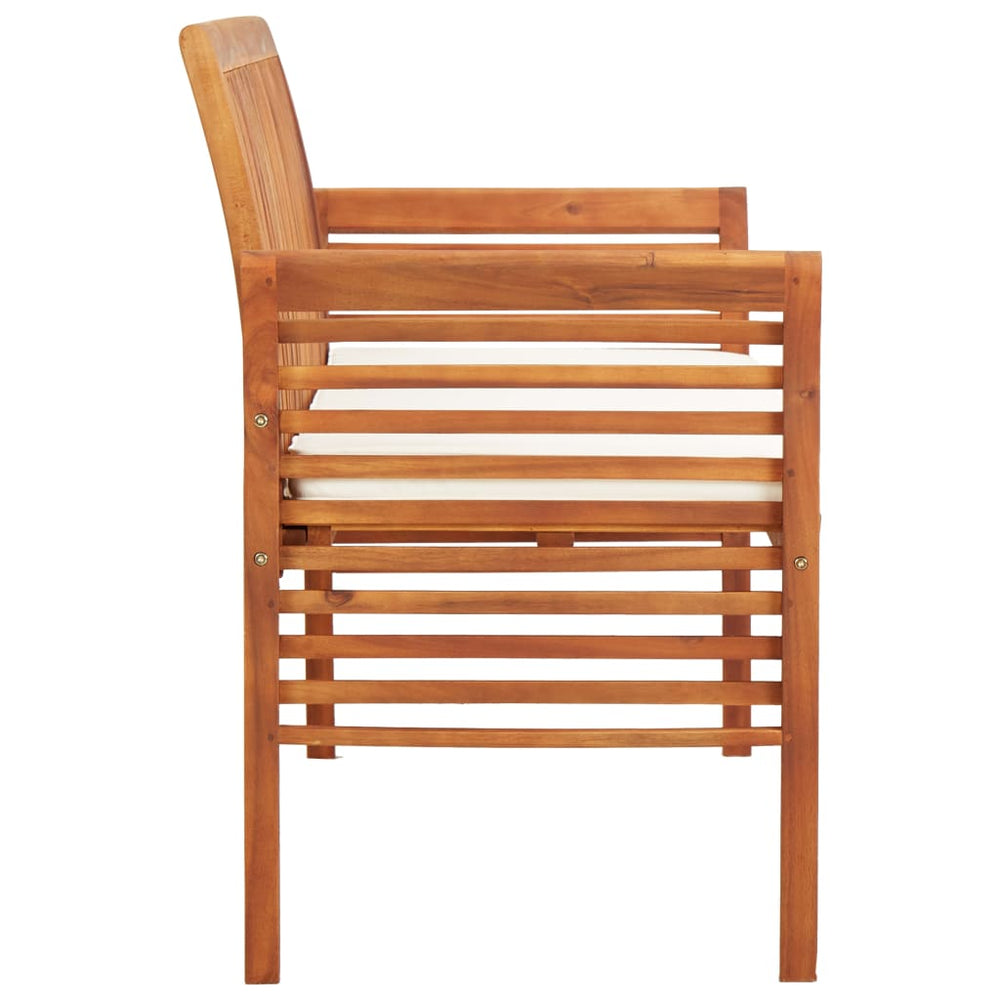 Tuinbank 3-zits met kussen 150 cm massief acaciahout MeubelReus