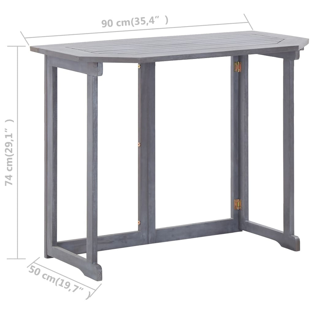 Balkontafel inklapbaar 90x50x74 cm massief acaciahout MeubelReus