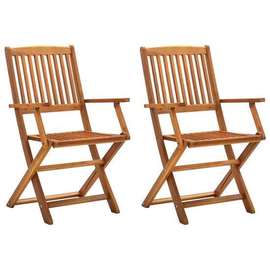 Tuinstoelen inklapbaar 2 st massief acaciahout MeubelReus
