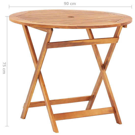 Tuintafel inklapbaar 90x75 cm massief acaciahout MeubelReus