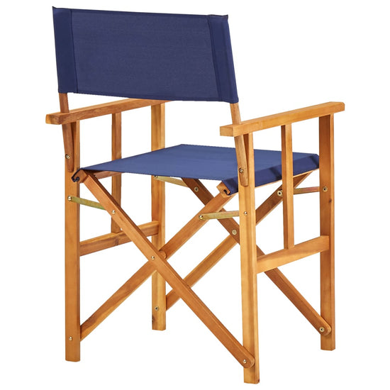 Regisseursstoelen 2 st massief acaciahout blauw MeubelReus