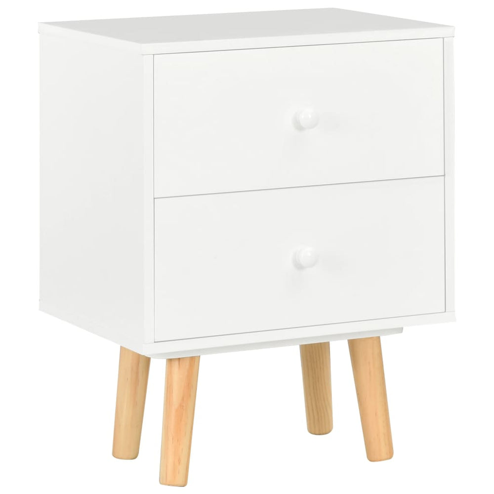 Nachtkastjes 2 st 40x30x50 cm massief grenenhout wit MeubelReus