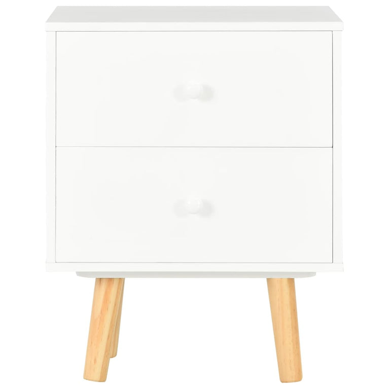 Nachtkastjes 2 st 40x30x50 cm massief grenenhout wit MeubelReus