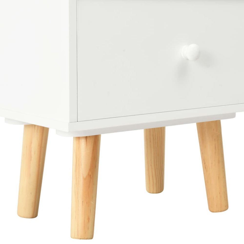 Nachtkastjes 2 st 40x30x50 cm massief grenenhout wit MeubelReus