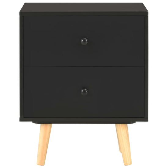 Nachtkastjes 2 st 40x30x50 cm massief grenenhout zwart MeubelReus