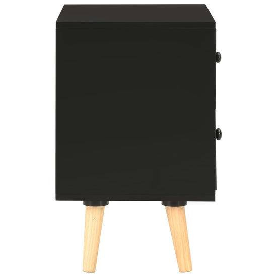 Nachtkastjes 2 st 40x30x50 cm massief grenenhout zwart MeubelReus