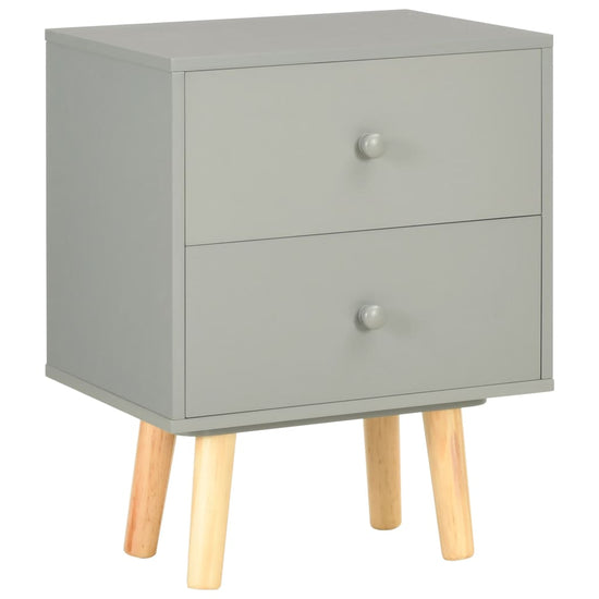 Nachtkastjes 2 st 40x30x50 cm massief grenenhout grijs MeubelReus
