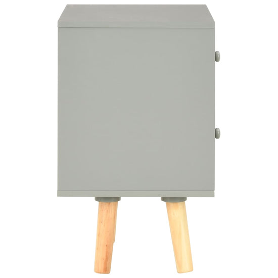 Nachtkastjes 2 st 40x30x50 cm massief grenenhout grijs MeubelReus