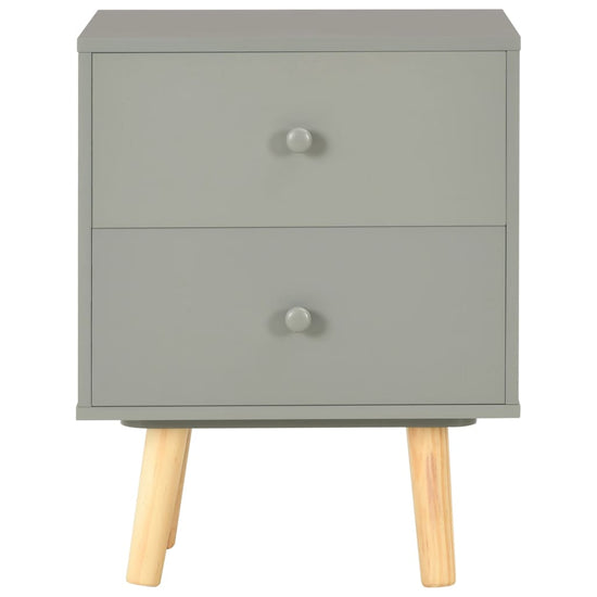 Nachtkastjes 2 st 40x30x50 cm massief grenenhout grijs MeubelReus