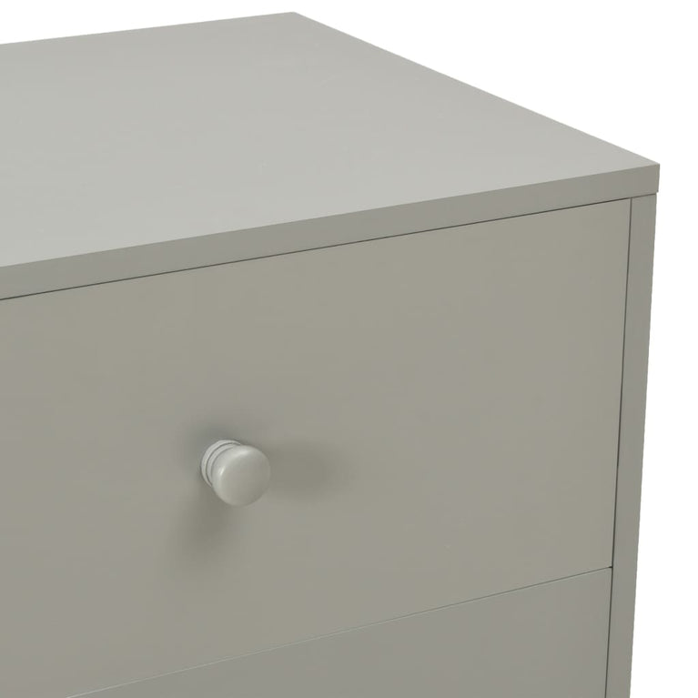 Nachtkastjes 2 st 40x30x50 cm massief grenenhout grijs MeubelReus