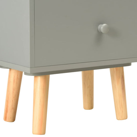 Nachtkastjes 2 st 40x30x50 cm massief grenenhout grijs MeubelReus