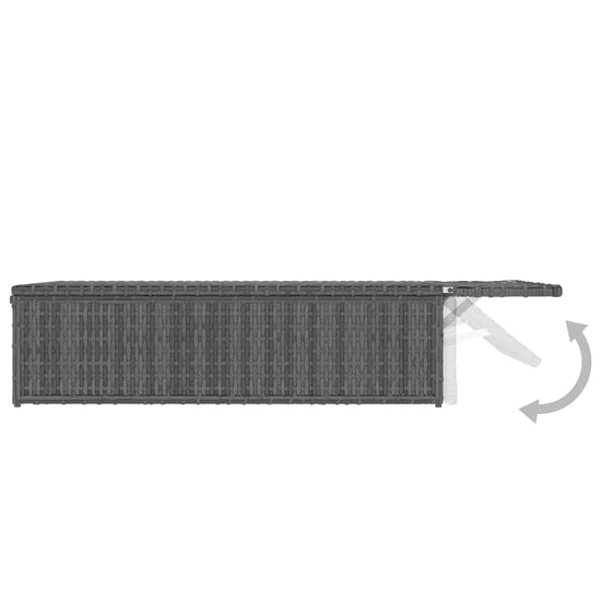 2-delige Loungeset met kussens poly rattan grijs MeubelReus