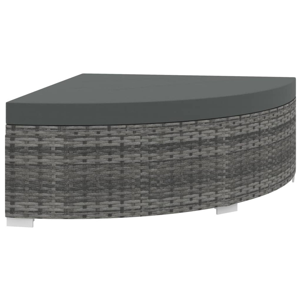 6-delige Loungeset met kussens poly rattan grijs MeubelReus