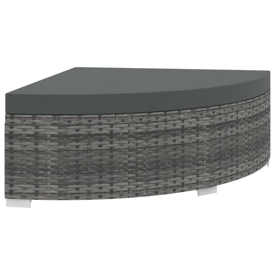 6-delige Loungeset met kussens poly rattan grijs MeubelReus