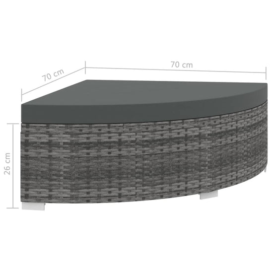 6-delige Loungeset met kussens poly rattan grijs MeubelReus