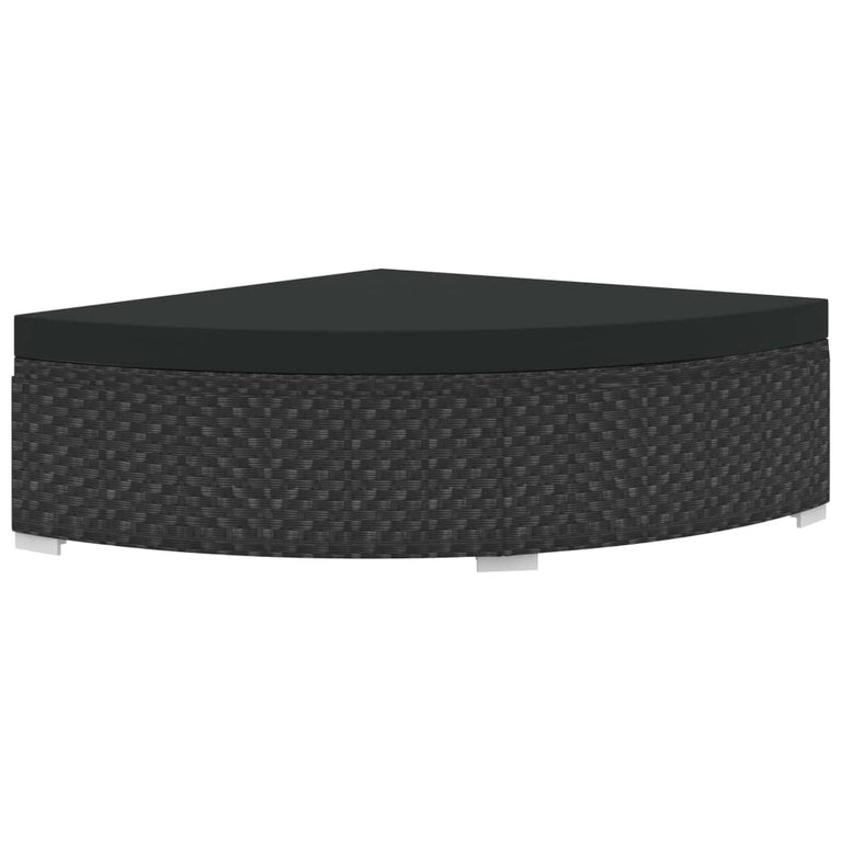 6-delige Loungeset met kussens poly rattan zwart MeubelReus