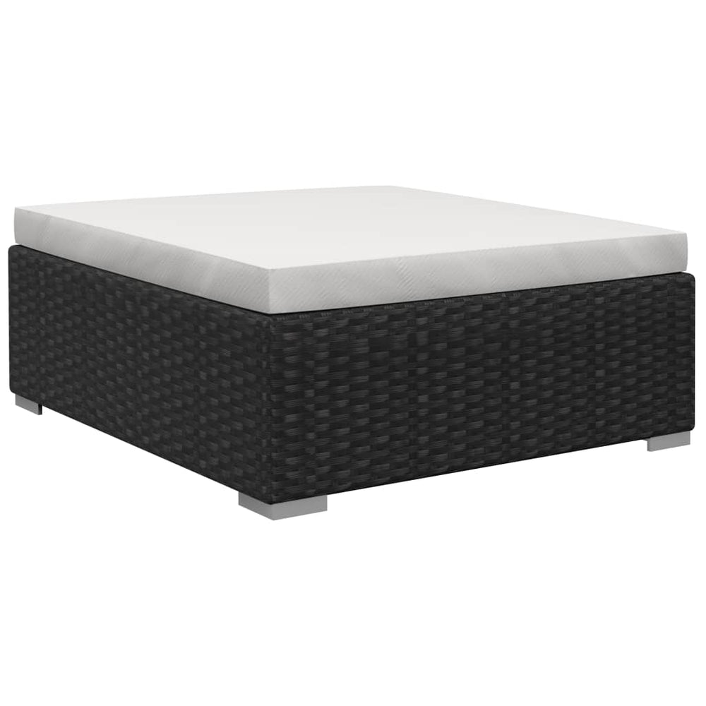 13-delige Loungeset met kussens poly rattan zwart MeubelReus