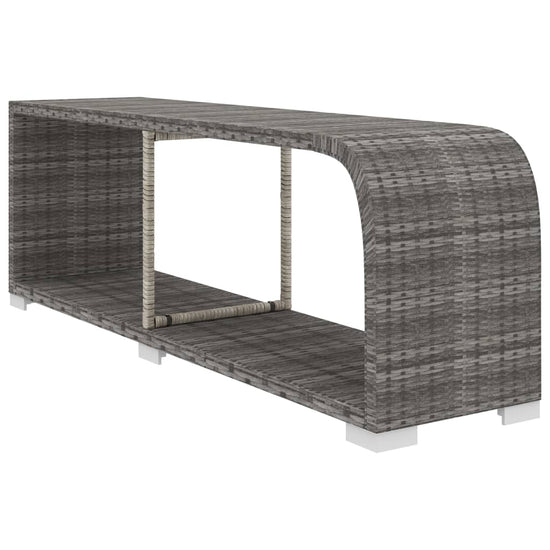 8-delige Loungeset met kussens poly rattan grijs 