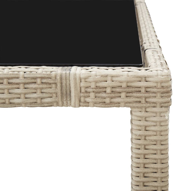 7-delige Tuinset met kussens poly rattan beige MeubelReus