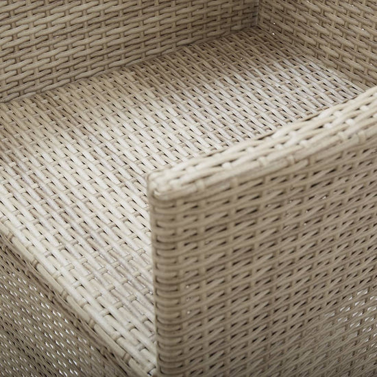 Tuinstoelen 2 st verstelbaar met kussens poly rattan beige MeubelReus