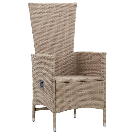 Tuinstoelen 2 st met kussens poly rattan beige MeubelReus