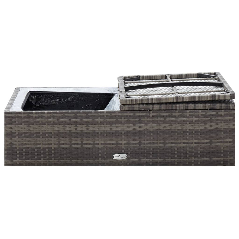 2-delige Loungeset met kussens poly rattan grijs MeubelReus