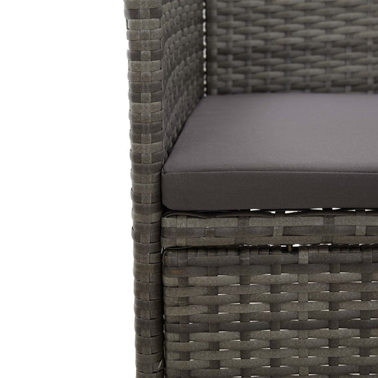 Tuinstoelen 2 st poly rattan grijs MeubelReus
