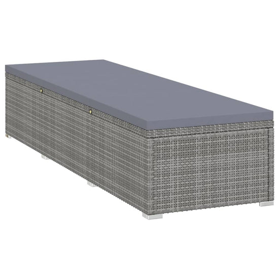 Ligbed met kussen poly rattan grijs MeubelReus