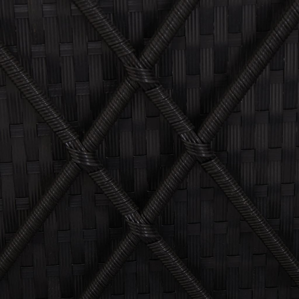 Ligbed met kussen poly rattan zwart MeubelReus