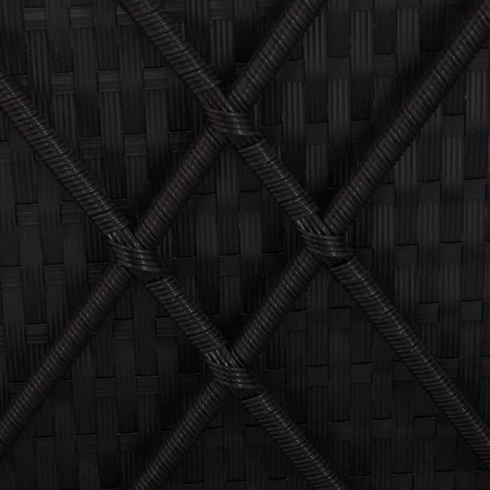 Ligbed met kussen poly rattan zwart MeubelReus