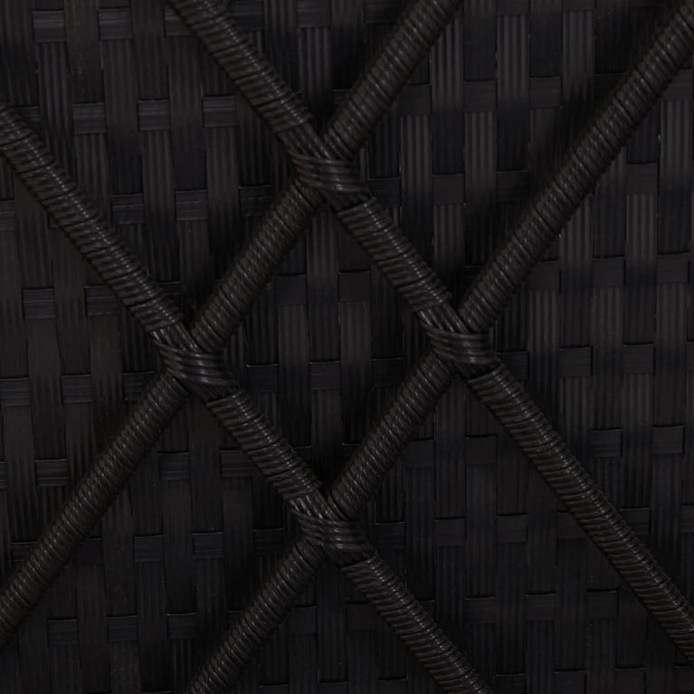 Ligbed met kussen poly rattan zwart MeubelReus