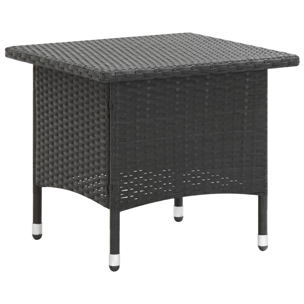 Theetafel 50x50x47 cm poly rattan zwart MeubelReus