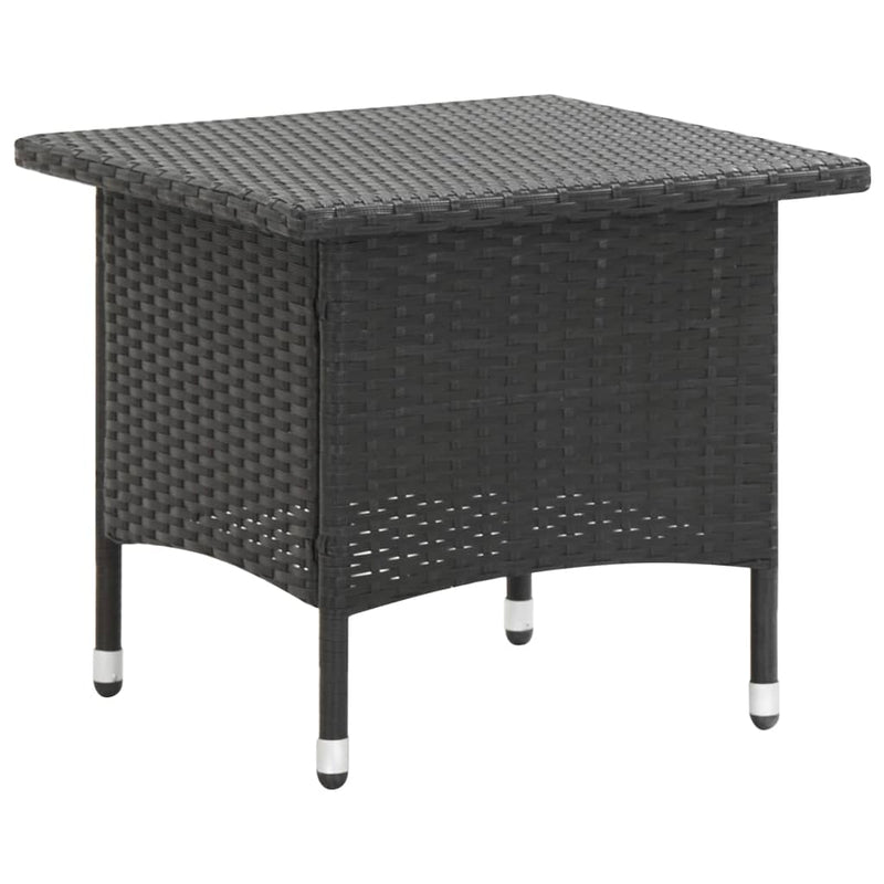 Theetafel 50x50x47 cm poly rattan zwart MeubelReus