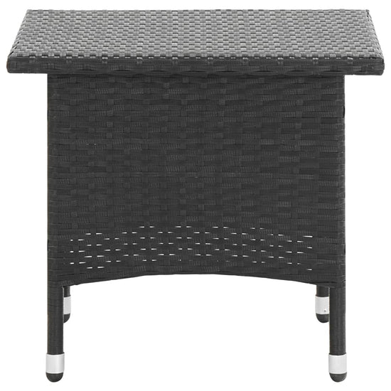 Theetafel 50x50x47 cm poly rattan zwart MeubelReus